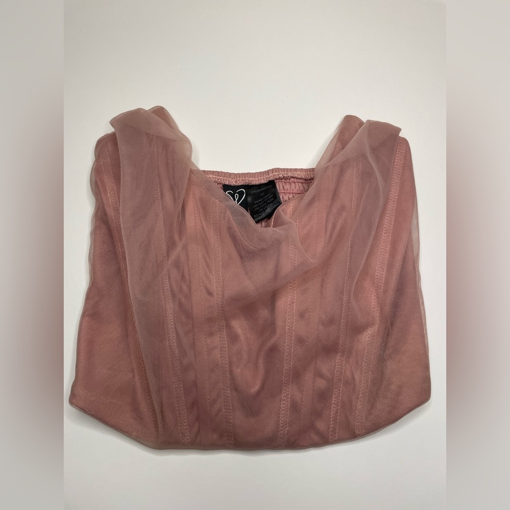 Windsor Rose Pink Tulle Corset Top